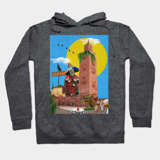 Marrakech red city morocco Hoodie by ARTWEARABLE.MA